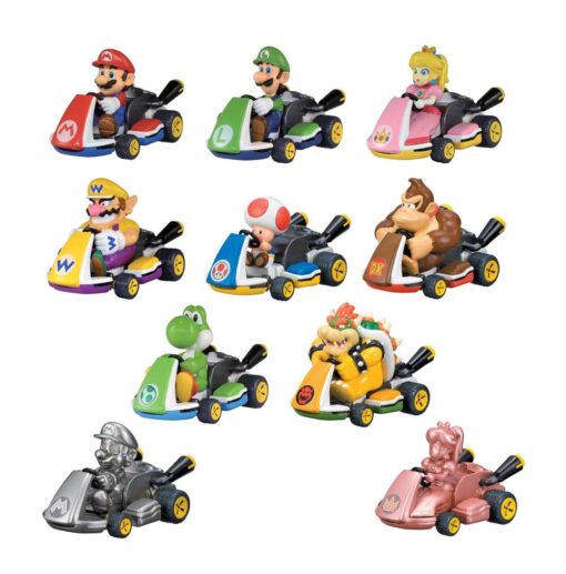 Mario Kart Pull Back Cars Mystery Pack Display (12) Tomy