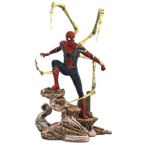 Marvel Avengers Infinity War Iron Spiderman Diorama Figura 23cm Diamond Select