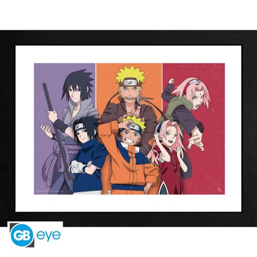 Naruto Shippuden - Framed Print "adults E Children" (30x40)