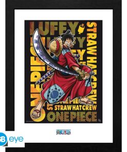 ONE PIECE - Framed print "Luffy in Wano Artwork" (30x40)