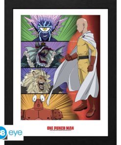 ONE PUNCH MAN - Framed print "Ranking of villains" (30x40)