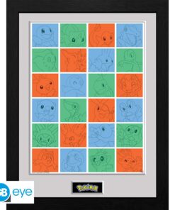 POKEMON - Framed print "First Partner Grid" (30x40)