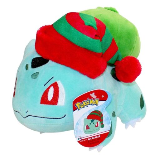 Pokémon Peluche Figura Winter Bulbasaur Con Natale Cappello 20 Cm Jazwares