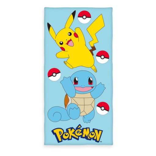 Pokemon Velour Pikachu & Squirtle 75 X 150 Cm Herding