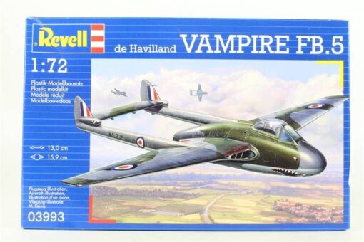 Revell 03993 DE HAVILLAND VAMPIRE FB.5 1:72 Kit Modellino