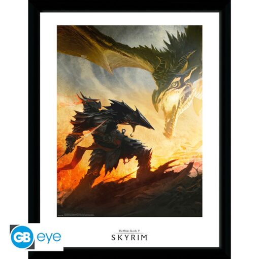 SKYRIM - Framed print "Daedric Armor" (30x40)