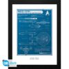 STAR TREK - Framed print "USS Enterprise's plan" (30x40)