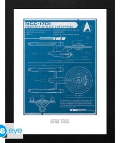 STAR TREK - Framed print "USS Enterprise's plan" (30x40)