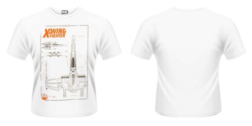 Star Wars Episode VII Maglia T Shirt X Wing Maintenance Manual Size S