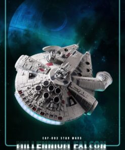 Star Wars Uova Attack Floating Model Con Light Up Function Millennium Falcon 13 Cm Beast Kingdom Toys