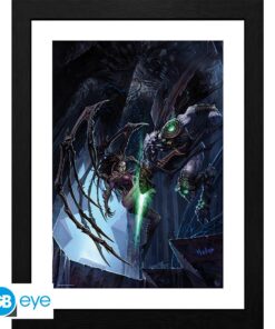 STARCRAFT - Framed print "Zeratul vs Kerrigan" (30x40)