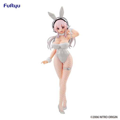 Super Sonico Bicute Bunnies Pvc Statua Pearl White Ver. 30 Cm Furyu