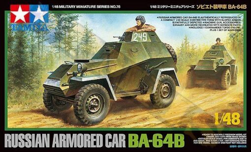 TAMIYA 32576 RUSSIAN ARMORED CAR BA-64B 1:48 KIT  Modellino