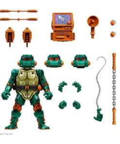 Tartarughe Ninja Ultimates Action Figura Warrior Metalhead Michelangelo 18 Cm Super7