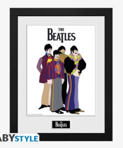 THE BEATLES - Framed print "Yellow Submarine Group" (30x40)