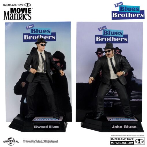 The Blues Brothers Movie Maniacs Pvc Statua 2-pack Jake & Elwood Blues (gold Label) 15 Cm Mcfarlane Toys