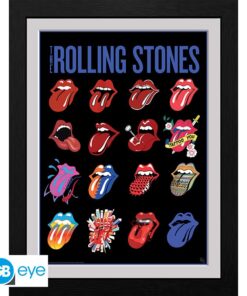 THE ROLLING STONES - Framed print "Tongues" (30x40)