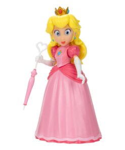 The Super Mario Bros. Movie Figura Peach con Ombrello 13 Cm Jakks Pacific