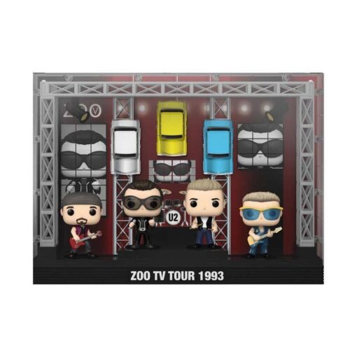 U2 Pop! Moments Dlx Figura 4-pack Zoo Tv 1993 Tour 9 Cm Funko Scatola rovinata