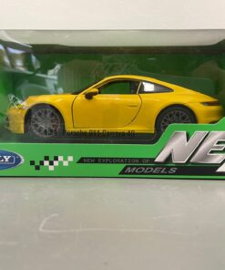 WELLY PORSCHE 911 CARRERA 4S YELLOW 1:24 MODELLINO PRODOTTO DANNEGGIATO