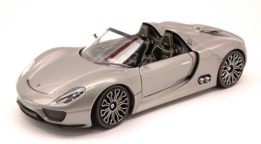 Welly WE4694 PORSCHE 918 SPYDER HYBRID 2013 SILVER 1:24 Modellino