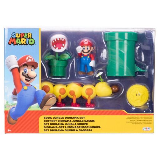 World Of Nintendo Super Mario Diorama Playset Soda Jungle 6 Cm Jakks Pacific