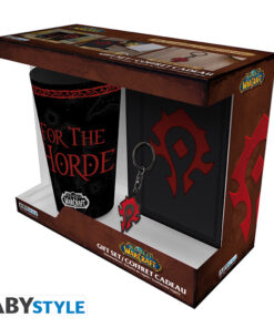 World Of Warcraft - Pck Xxl Glass + Portachiavi + Agenda "horde"