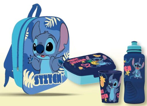 Zaino 3d Bambino + Regalo Set 3 In 1 Lilo & Stitch Disney - Accessori