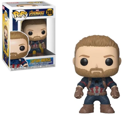 Avengers Infinity War Pop! Movies Vinile Figura Captain America 9 Cm Funko