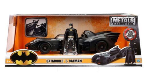 Batman Diecast Model 1/24 1989 Batmobile Con Figura Jada Toys