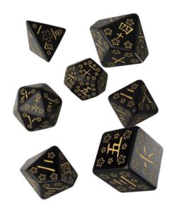 Japanese Dice Set Deep Night Firefly (7) Q Workshop