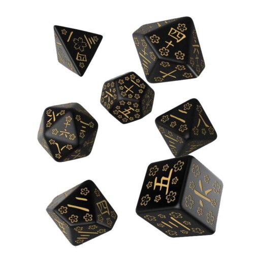 Japanese Dice Set Deep Night Firefly (7) Q Workshop