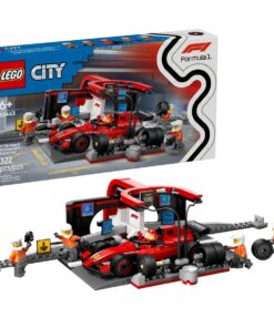 LEGO CITY 60443 - PITSTOP E MECCANICI CON MONOPOSTO FERRARI F1