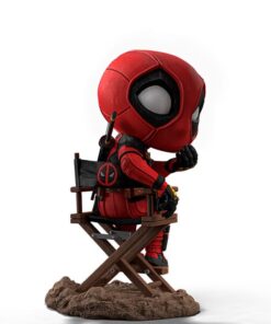 Marvel Deadpool e Wolverine MiniCo Statua Deadpool Sulla Sedia 13Cm Iron Studios