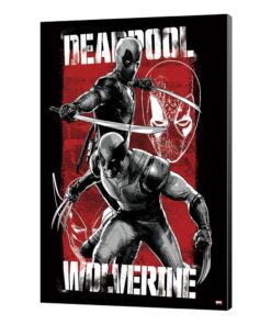 Marvel In Legno Wall Art Deadpool & Wolverine 03 Maximum Effort 35 X 50 Cm Semic