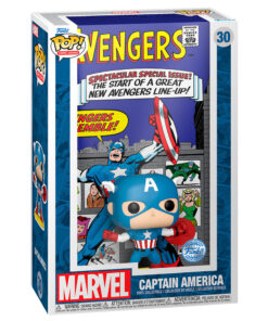 Marvel Pop! Comic Covers Figure Vinile Captain America 9 Cm Esclusiva Funko