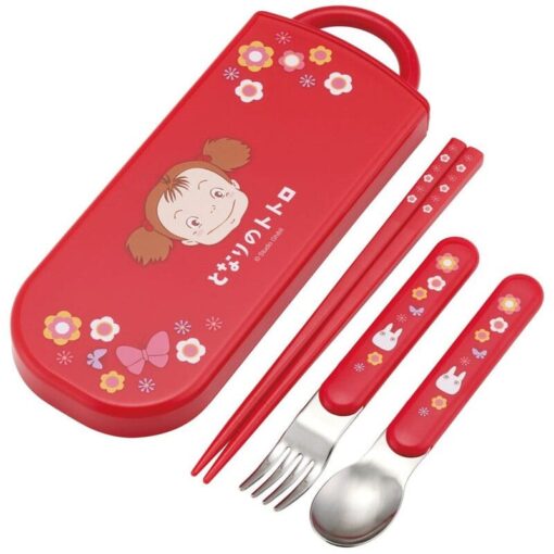 My Neighbor Totoro Bacchette Cinesi & Spoon & Fork Set Mei Red Skater