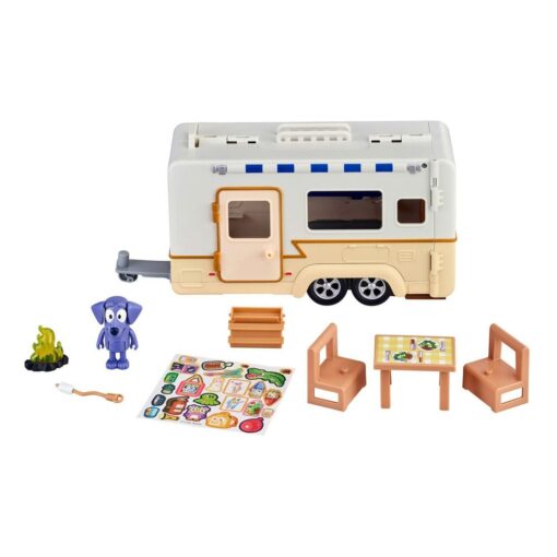 Bluey Action Figura Con Vehicle Bluey Caravan Moose Toys