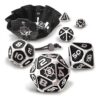 Enhance Tabletop Series Metal RPG Dice Set Black (7) Enhance