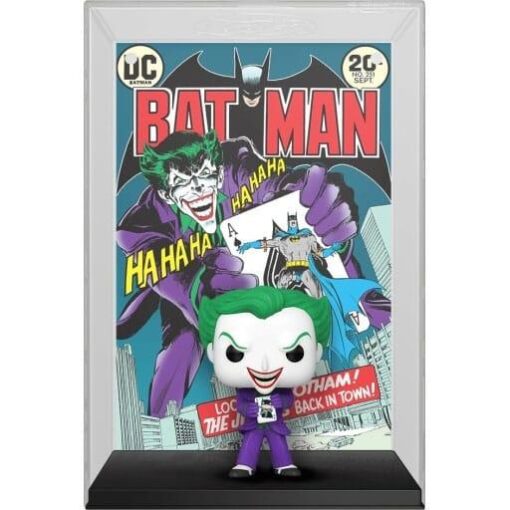 Dc Comics Pop! Comic Cover Figura Vinile Joker Back In Town 9 Cm Funko Scatola Rovinata