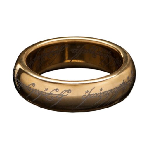 Il Signore Degli Anelli Tungsten Ring The One Ring (gold Plated) Size 8 Weta Workshop