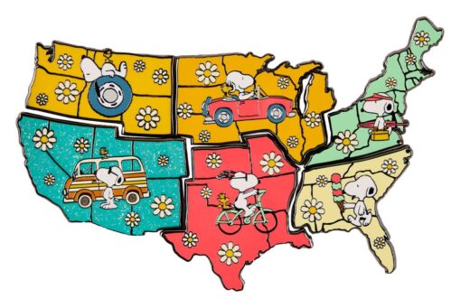 Peanuts By Loungefly Enamel Pins Blind Box Snoopy Map  Loungefly