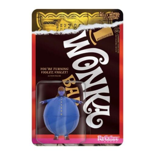 Willy Wonka E The Chocolate Factory (1971) Reaction Action Figura Wave 03 Violet Beauregarde (blueberry) 10 Cm Super7