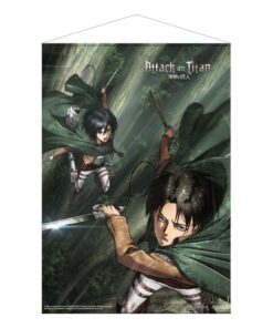 Attack On Titan Wallscroll Mikasa E Levi 50 X 70 Cm Popbuddies