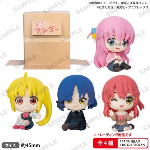 Bocchi The Rock! Can Hide In Album Per Carte! Pvc Figures Kessoku Band Sitting Box Ver. 5 Cm  Bushiroad