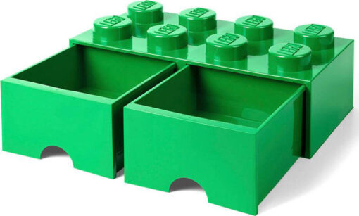 CONTENITORE LEGO BRICK 8 CASSETTO VERDE GADGET