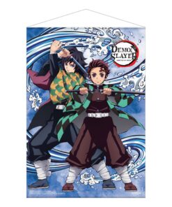 Demon Slayer: Kimetsu No Yaiba Wallscroll Tanjiro Kamado E Giyu Tomioka Water Breathing 50 X 70 Cm Popbuddies