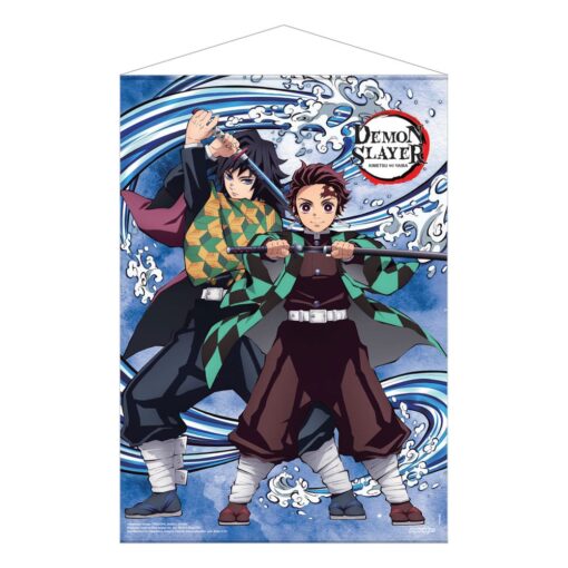 Demon Slayer: Kimetsu No Yaiba Wallscroll Tanjiro Kamado E Giyu Tomioka Water Breathing 50 X 70 Cm Popbuddies