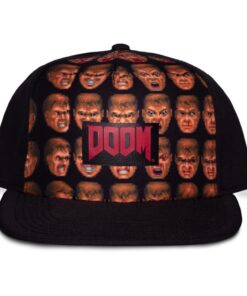 Doom Cappellino Snapback Doom Faces Background Difuzed