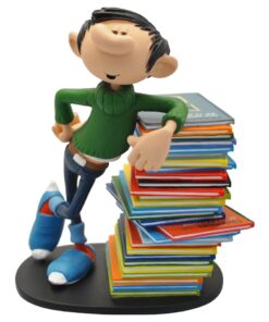 Gaston Statua Gaston Stack Of Comics 16 Cm Plastoy